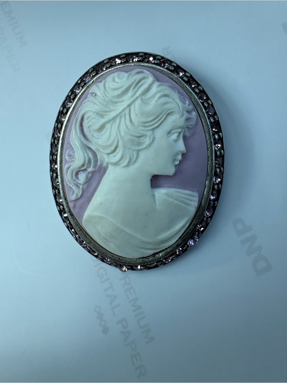 Classic Pink Cameo Brooch with Ivory Relief - Women's Jewelry